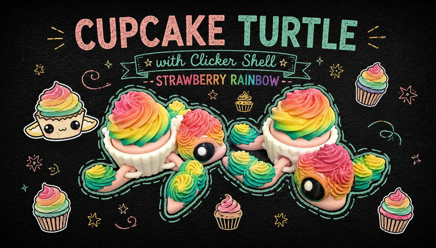 Cupcake Turtle with Clicker Tail