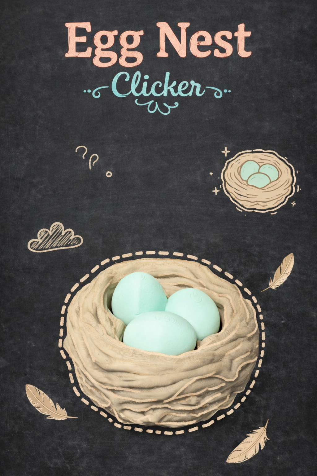 Nest with Eggs Clicker with and without Keychain - Layered Vibes LLC