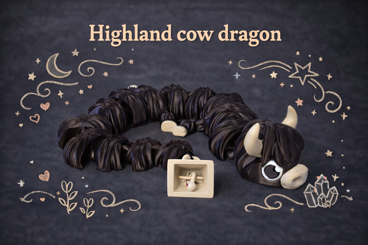 Highland cow dragon - Layered Vibes LLC