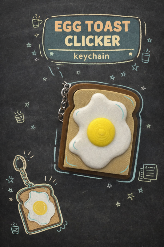 Egg Toast Clicker Keychain - Layered Vibes LLC