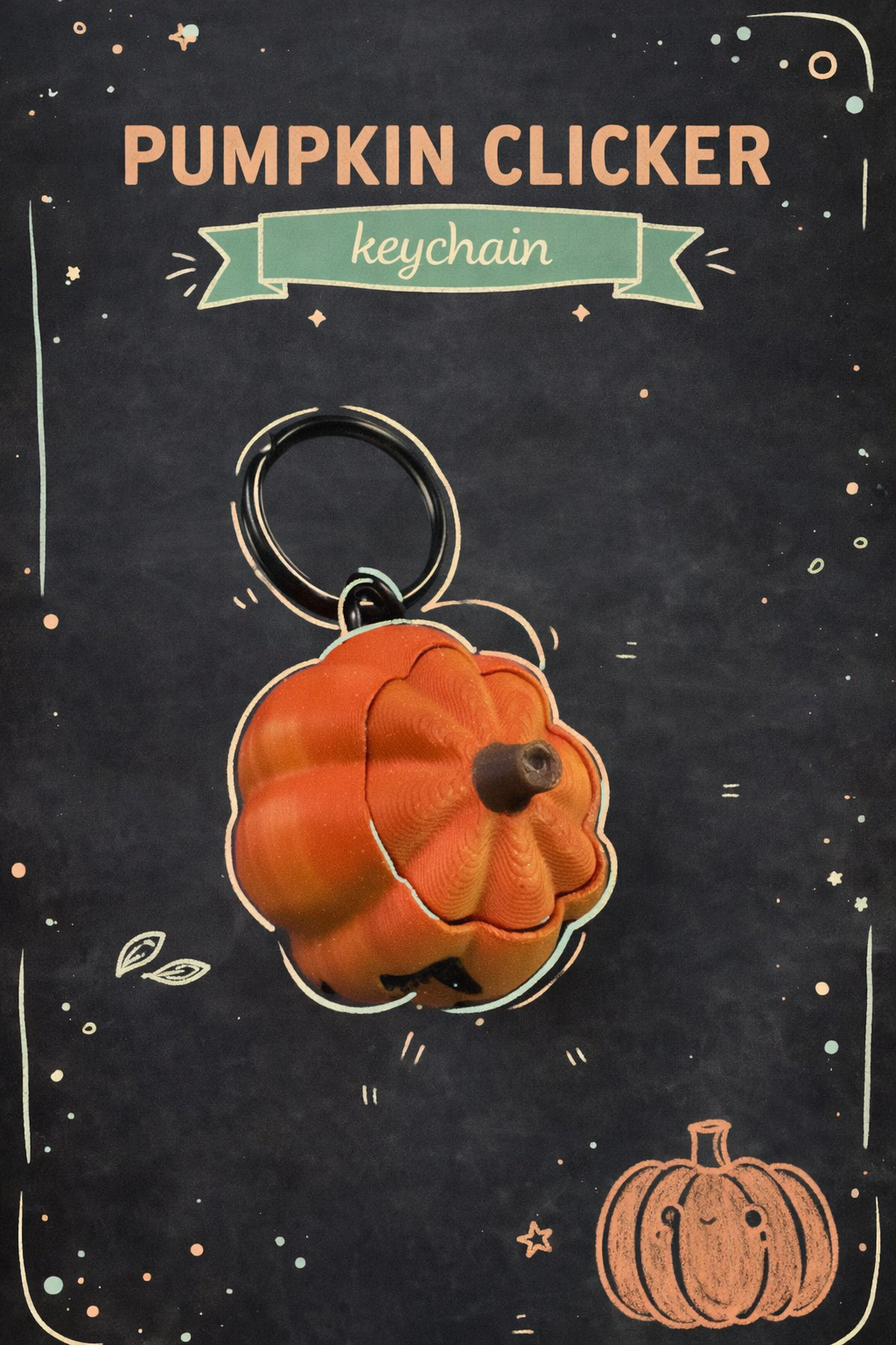 Pumpkin Clicker with and without Keychain - Layered Vibes LLC