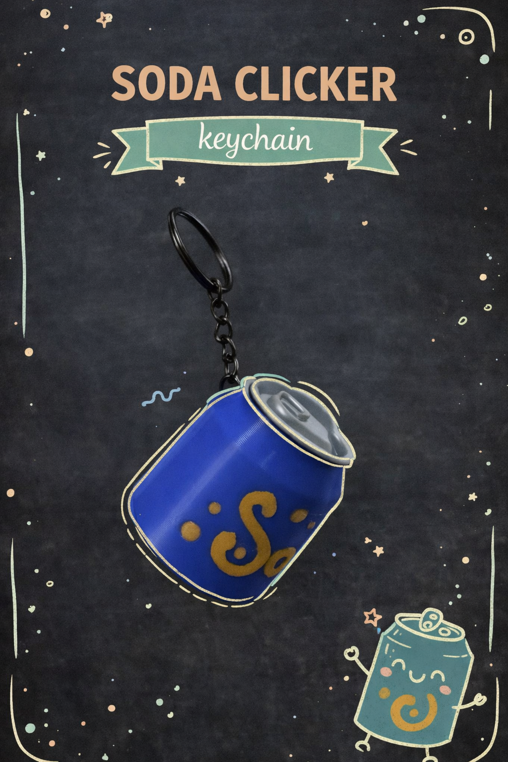 Soda Clicker with and without Keychain - Layered Vibes LLC