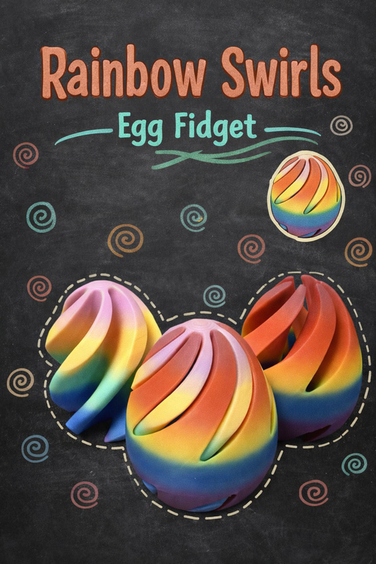 Rainbow Swirl Egg Fidget - Layered Vibes LLC