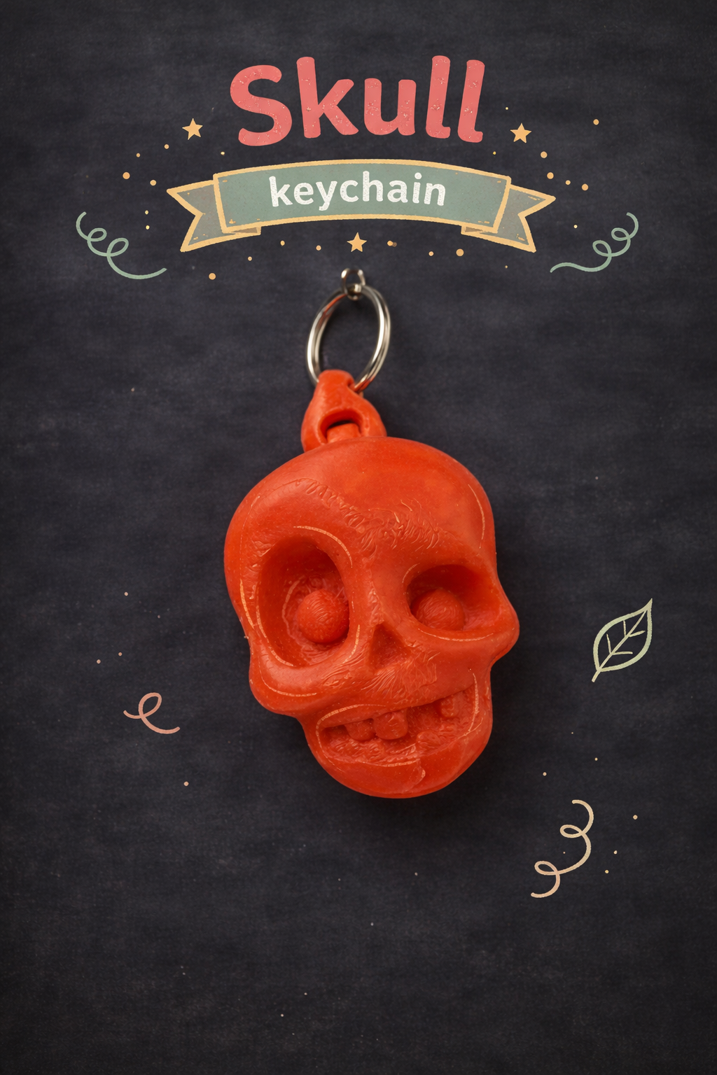 Skull Keychain - Layered Vibes LLC