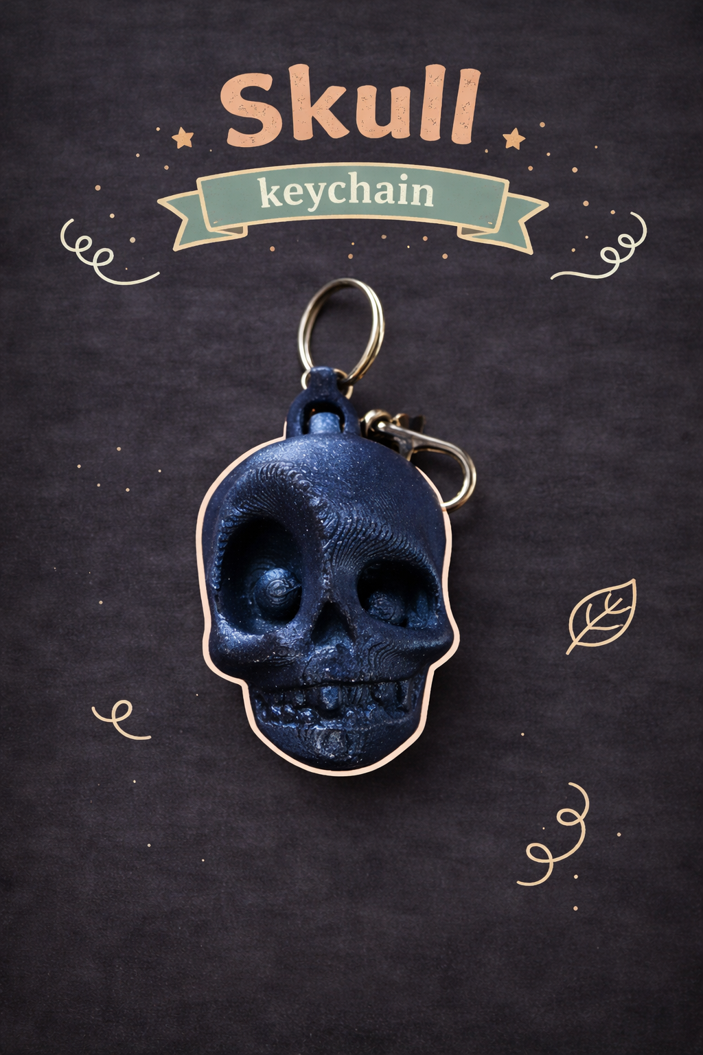 Skull Keychain - Layered Vibes LLC