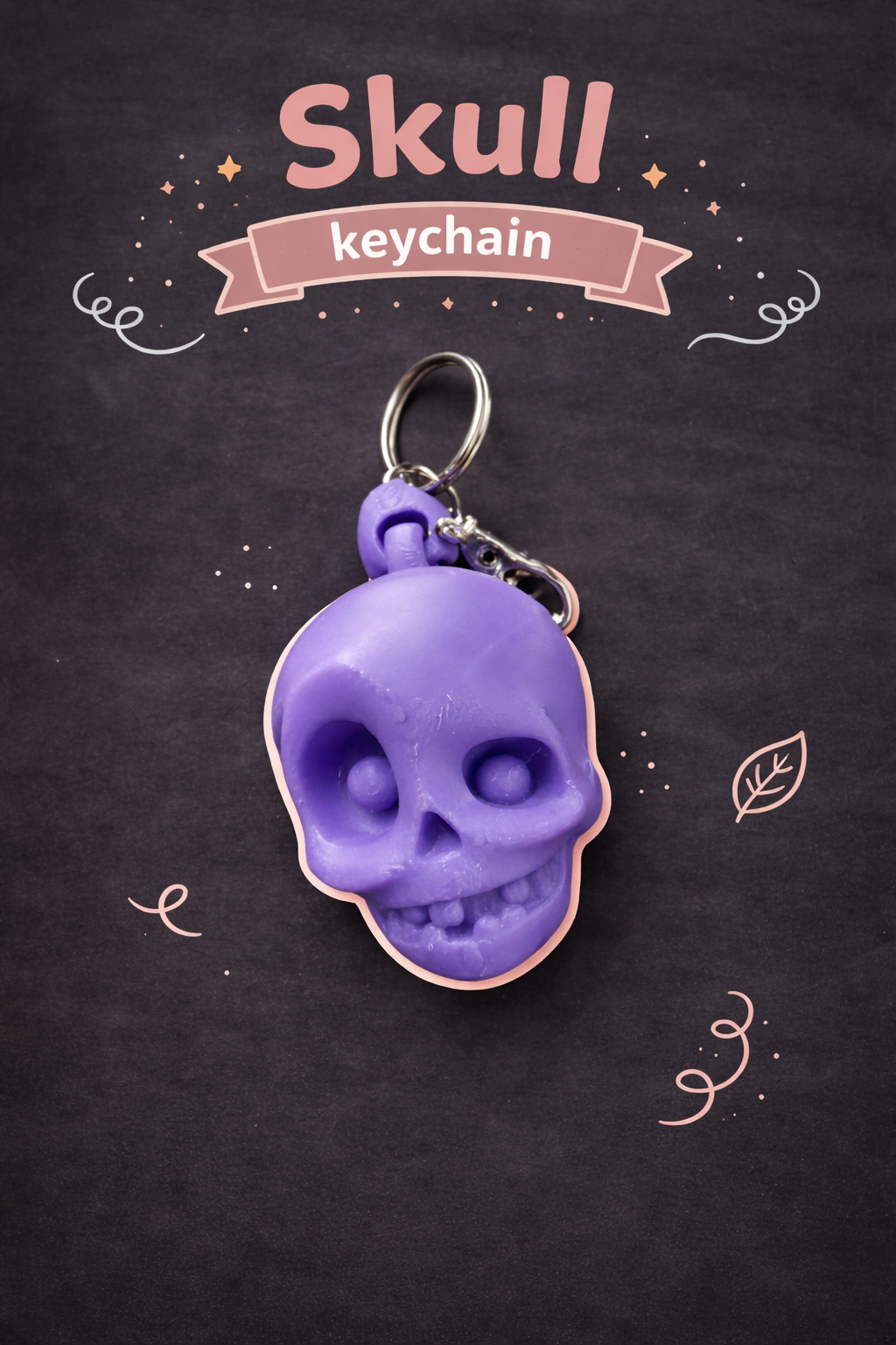 Skull Keychain - Layered Vibes LLC