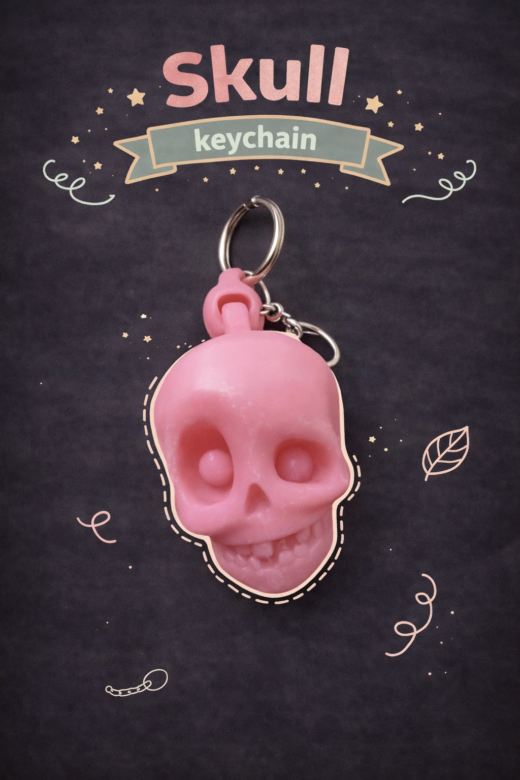 Skull Keychain - Layered Vibes LLC
