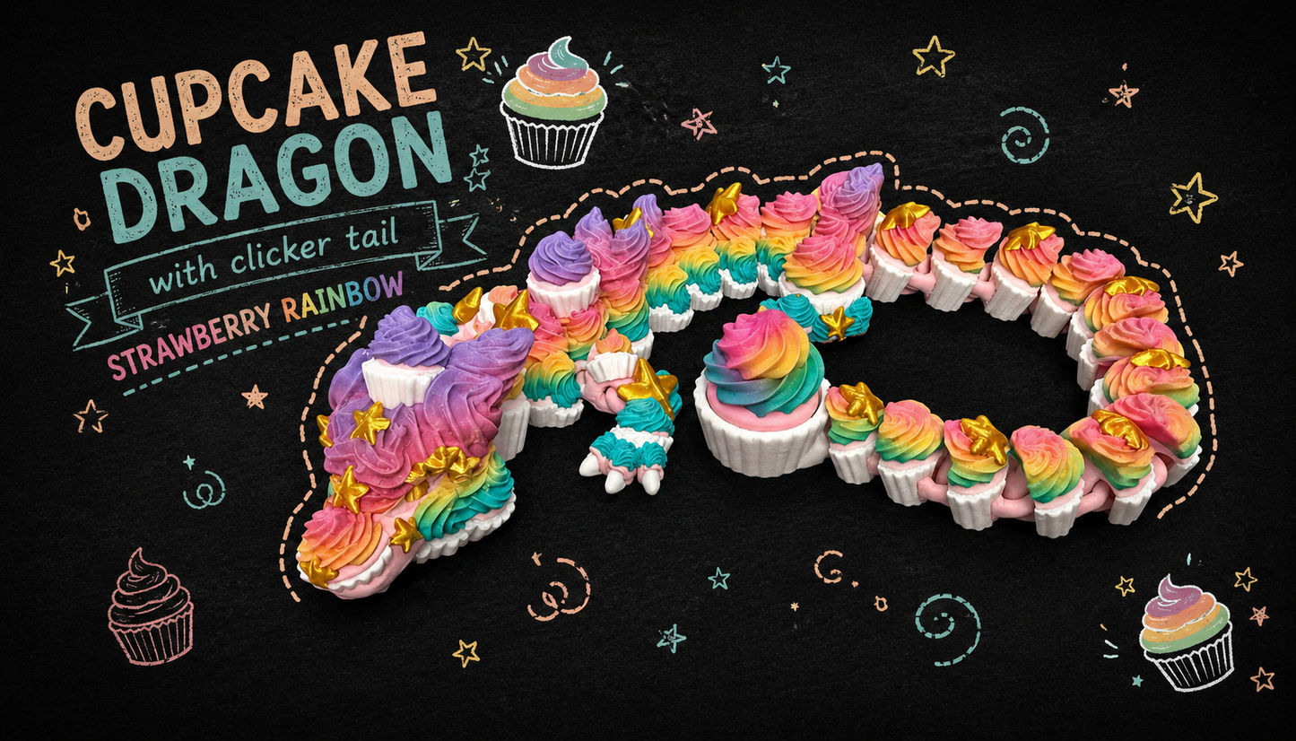 Cupcake Dragon with Clicker Tail