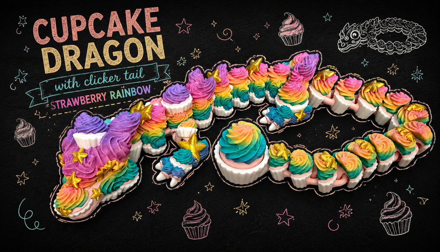 Cupcake Dragon with Clicker Tail
