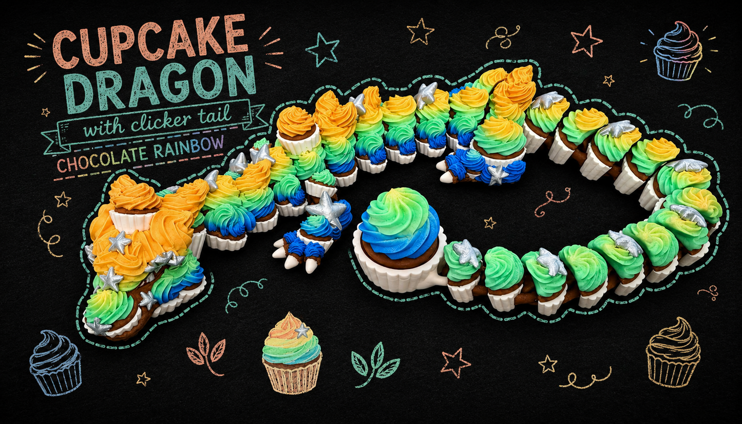 Cupcake Dragon with Clicker Tail