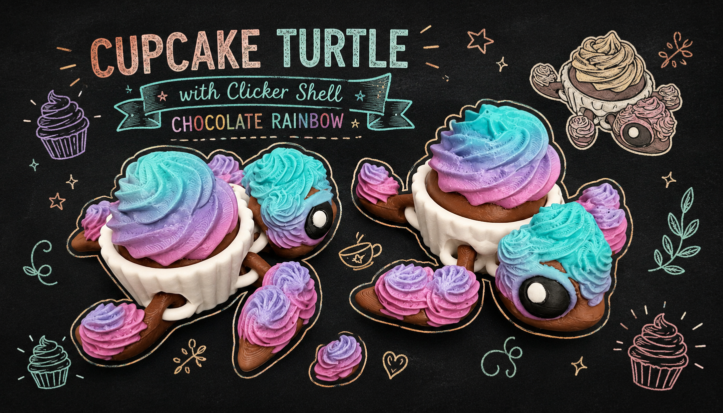 Cupcake Turtle with Clicker Tail