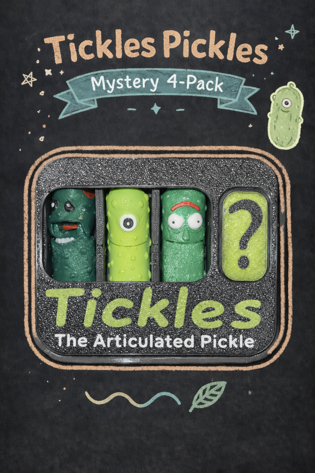 Tickles the Articulated Pickle - Four Pack - Layered Vibes LLC