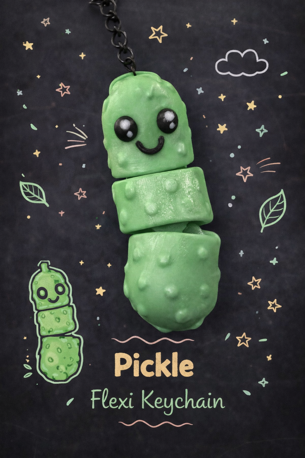 Flexi Pickle Keychain - Layered Vibes LLC
