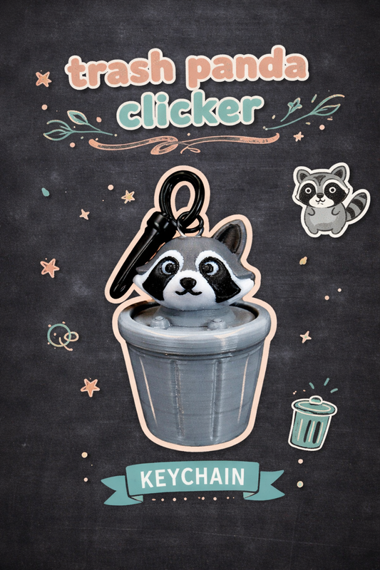 Trash Panda Clicker with and without keychain