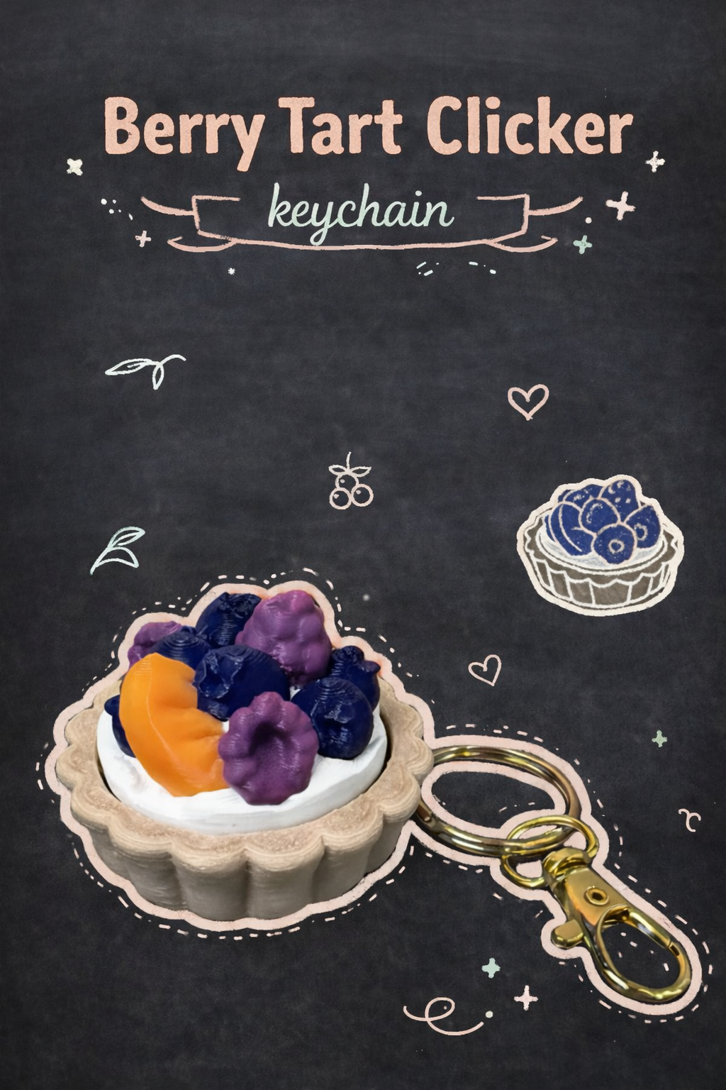 Berry Tart Clicker with and without Keychain - Layered Vibes LLC