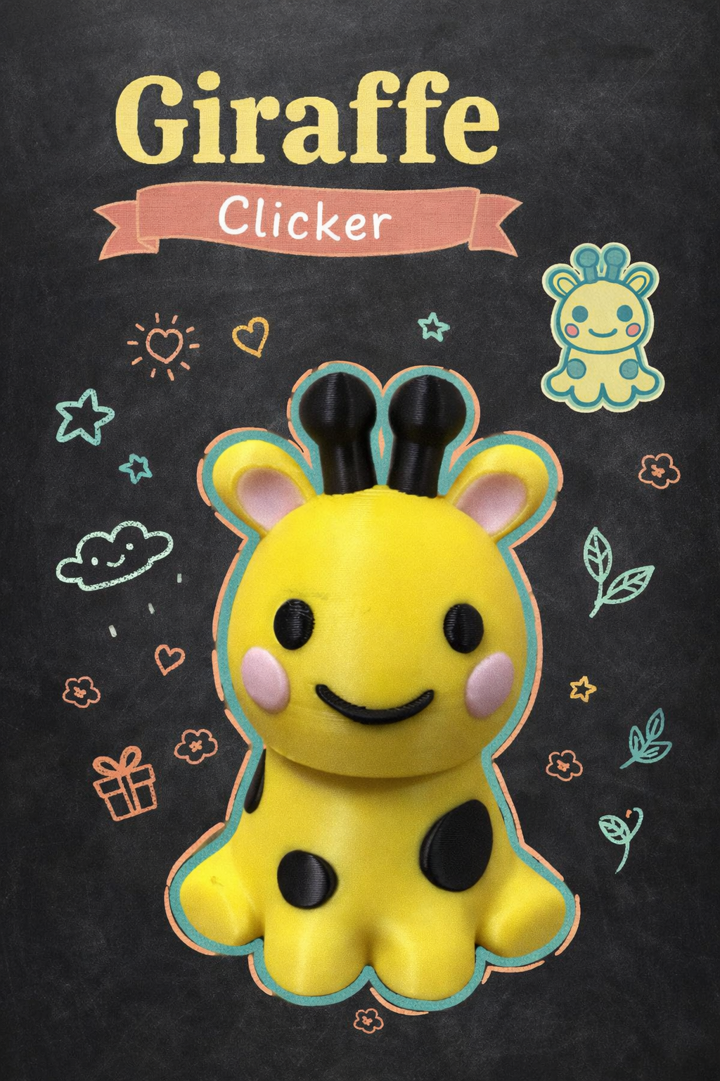 Giraffe Clicker with and without Keychain - Layered Vibes LLC