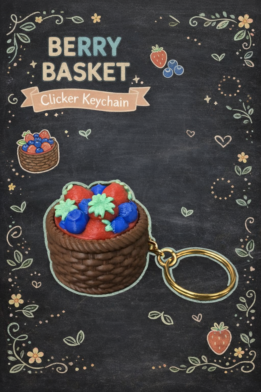 Basket of Berries Clicker with and without Keychain - Layered Vibes LLC