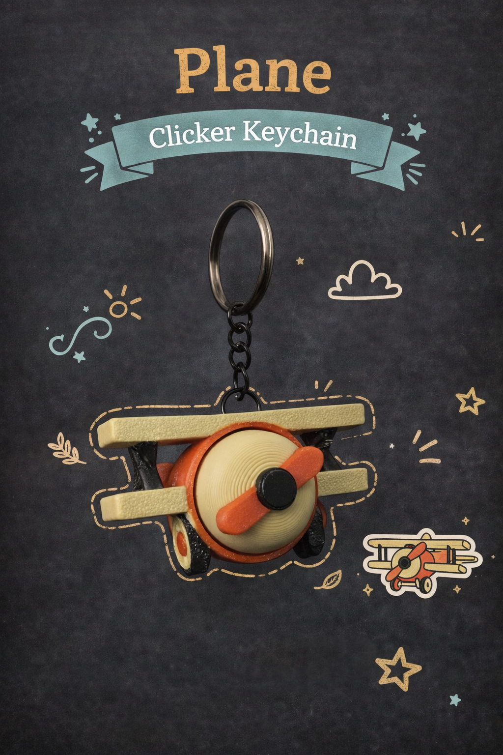 Plane Clicker with and without Keychain - Layered Vibes LLC
