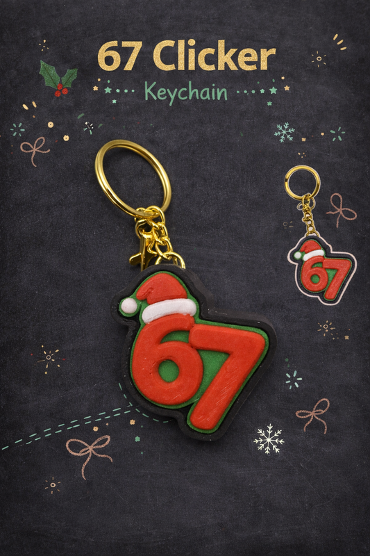 67 Christmas keychain