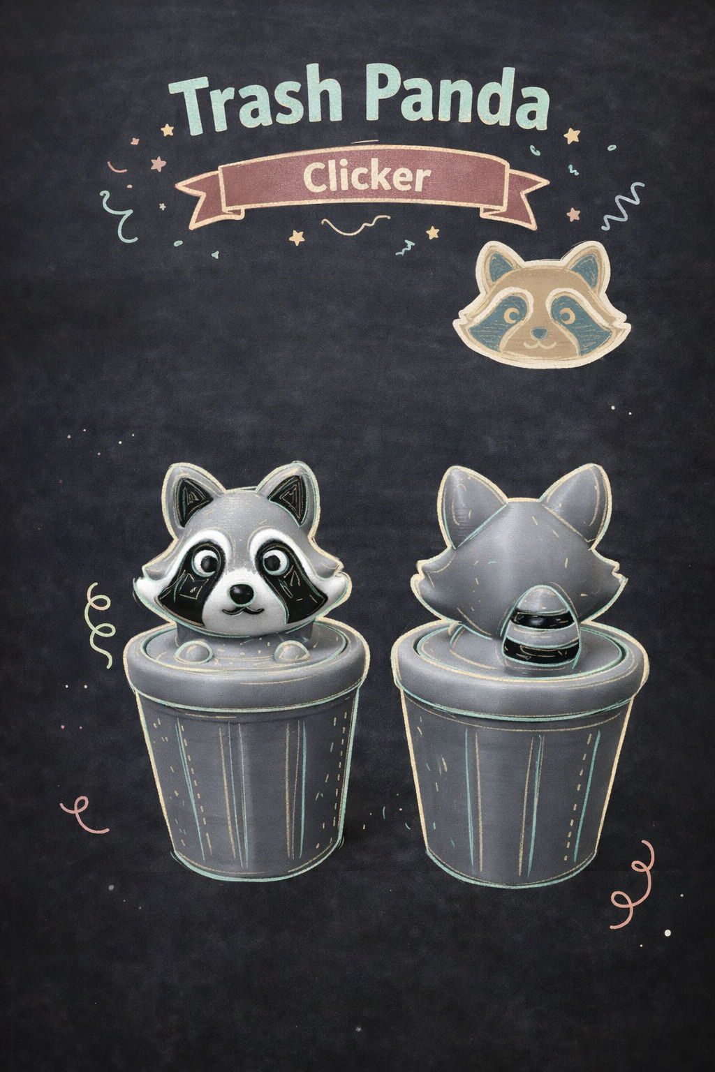Trash Panda Clicker with and without keychain - Layered Vibes LLC