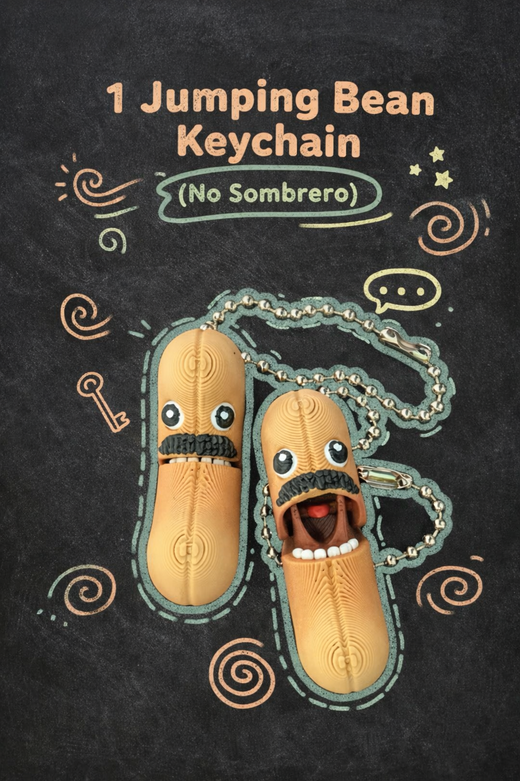 Jumping Bean Fidget with or without Keychain - Layered Vibes LLC