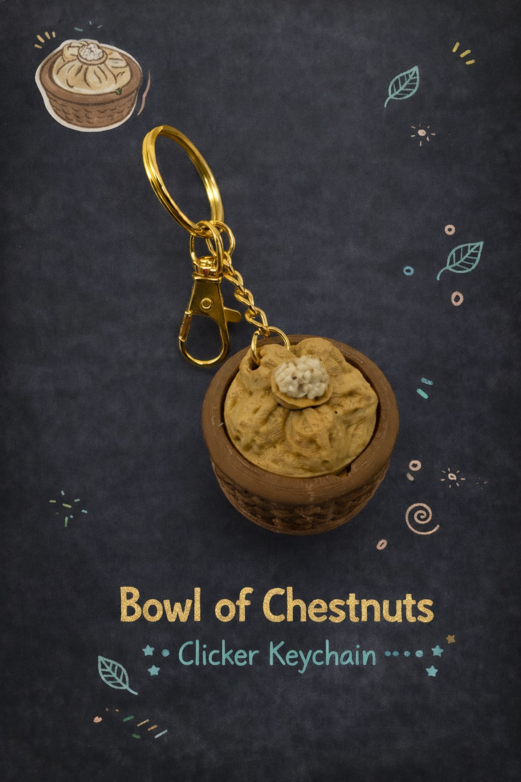 Basket of Chestnuts Clicker with and without Keychain - Layered Vibes LLC
