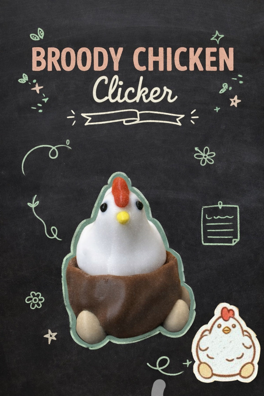 Broody Chicken keychain - Layered Vibes LLC